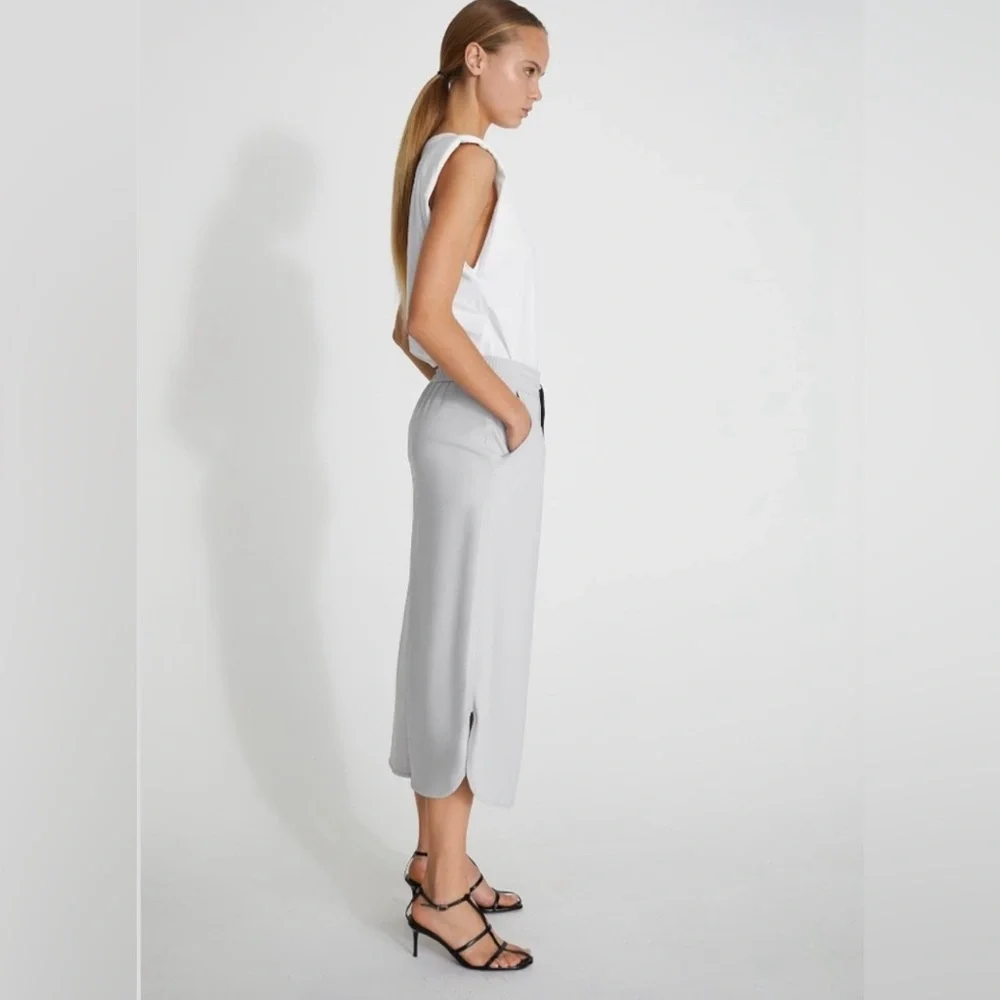 Zara Light Gray Midi Skirt